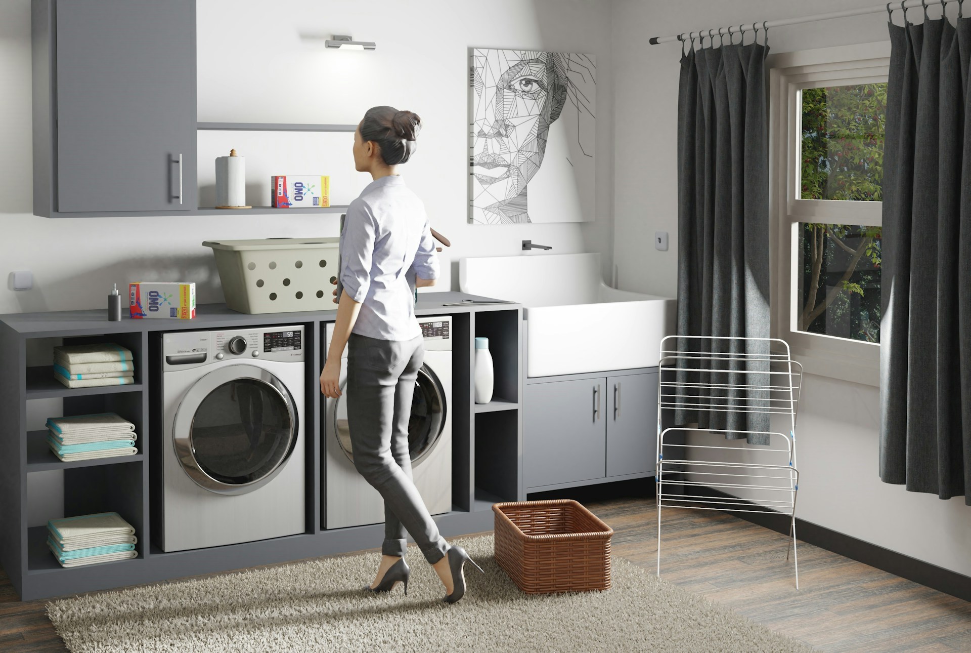Beyond the Kitchen: How Kitchens Direct Uses Built-In Hampers and Hidden Storage to Maximize Utility in Modern Laundry Rooms